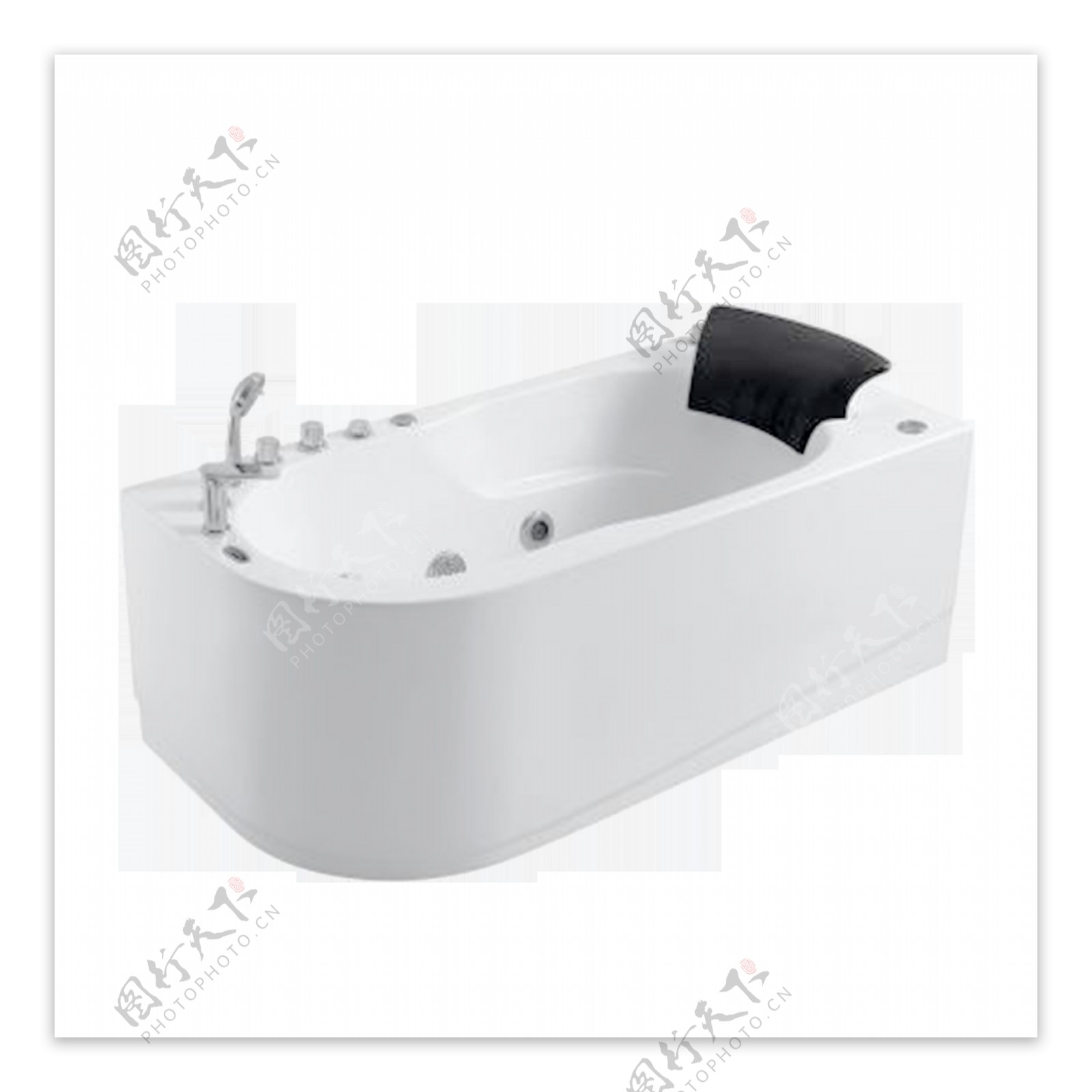 白色光滑浴缸元素