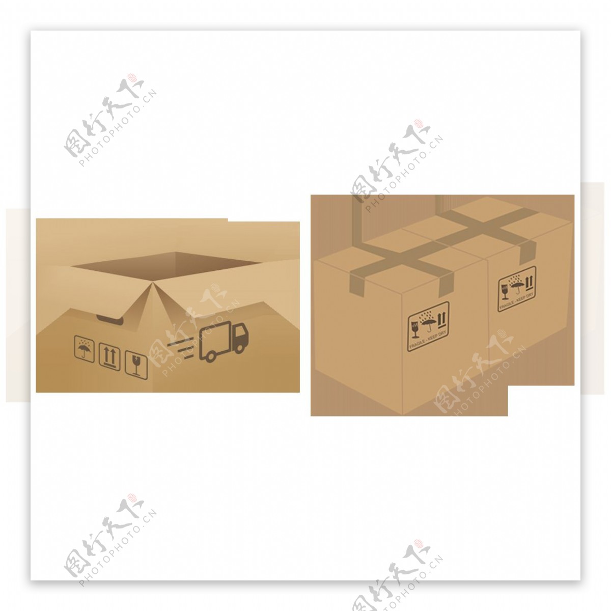 纸箱包装图片免抠png透明图层素材