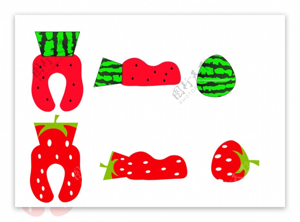 西瓜草莓颈椎枕效果图