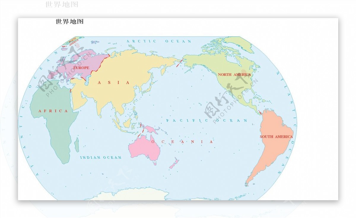 世界地图12.5亿英语版