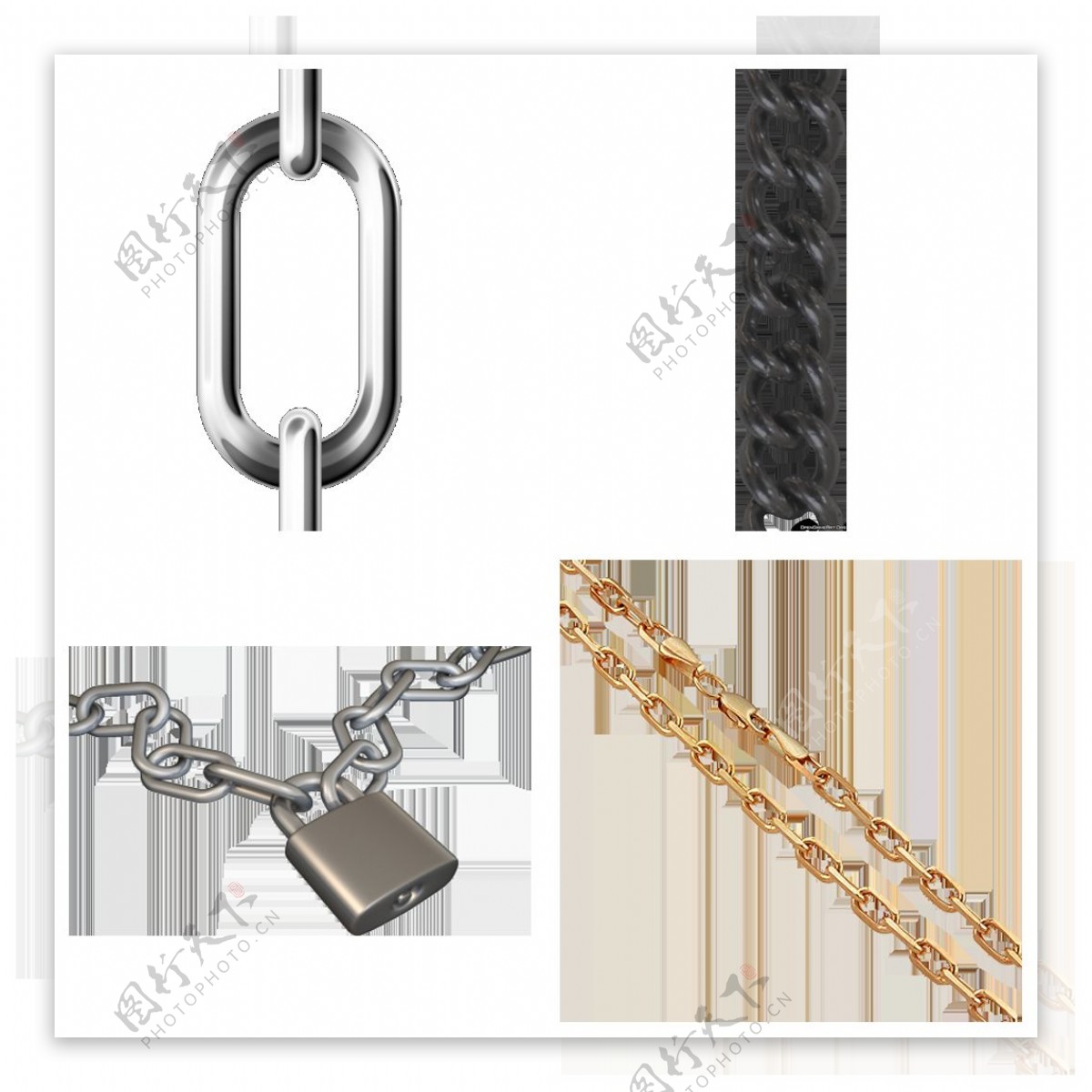 锁链链条免抠png透明图层素材