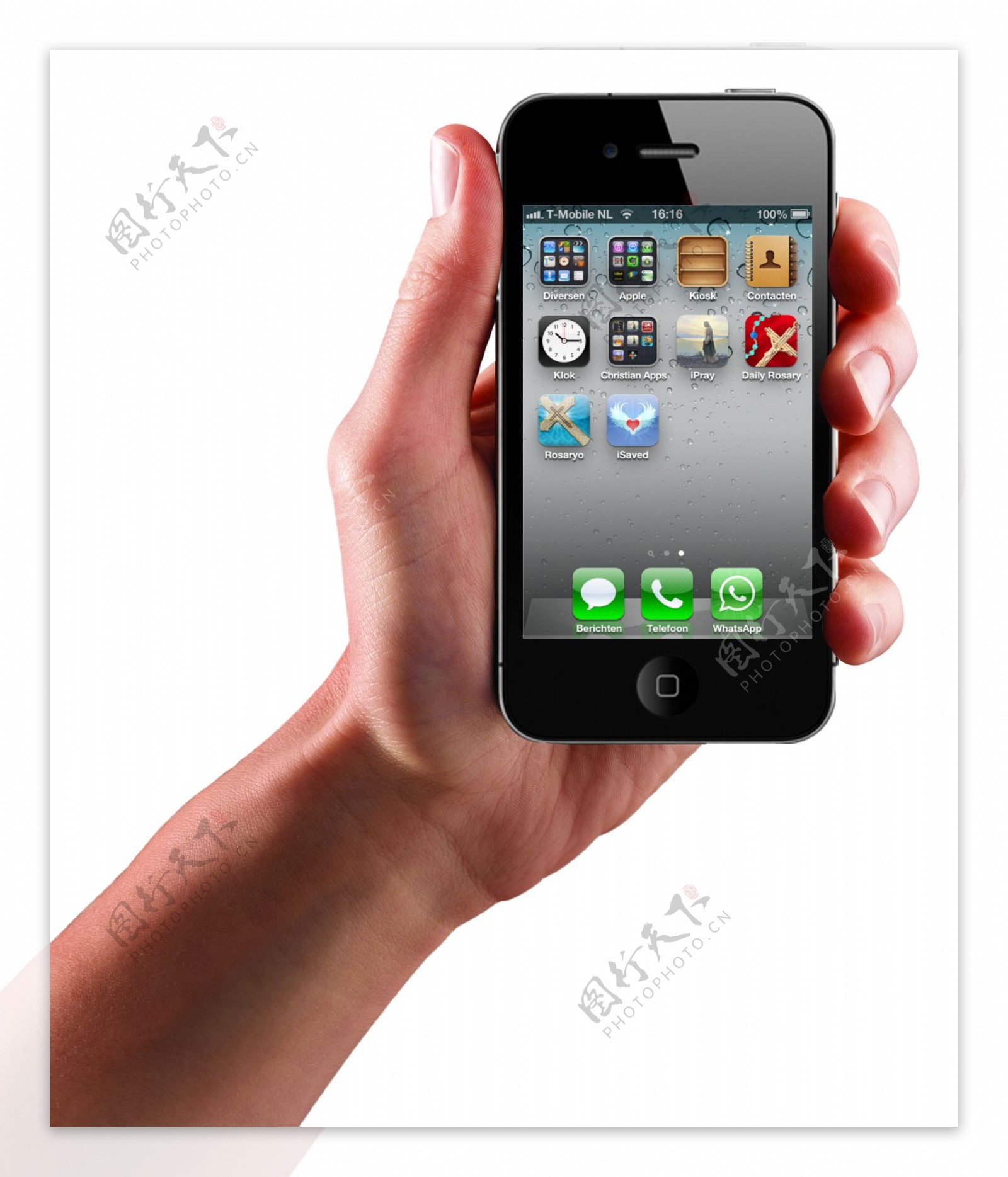 手拿苹果手机免抠png透明图层素材