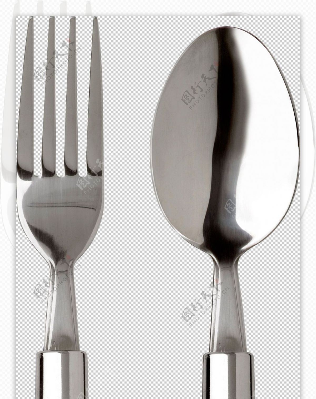 叉子勺子免抠png透明图层素材