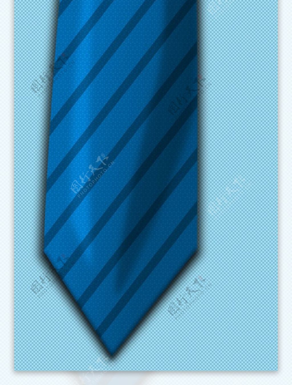 手绘蓝色条纹领带免抠png透明图层素材