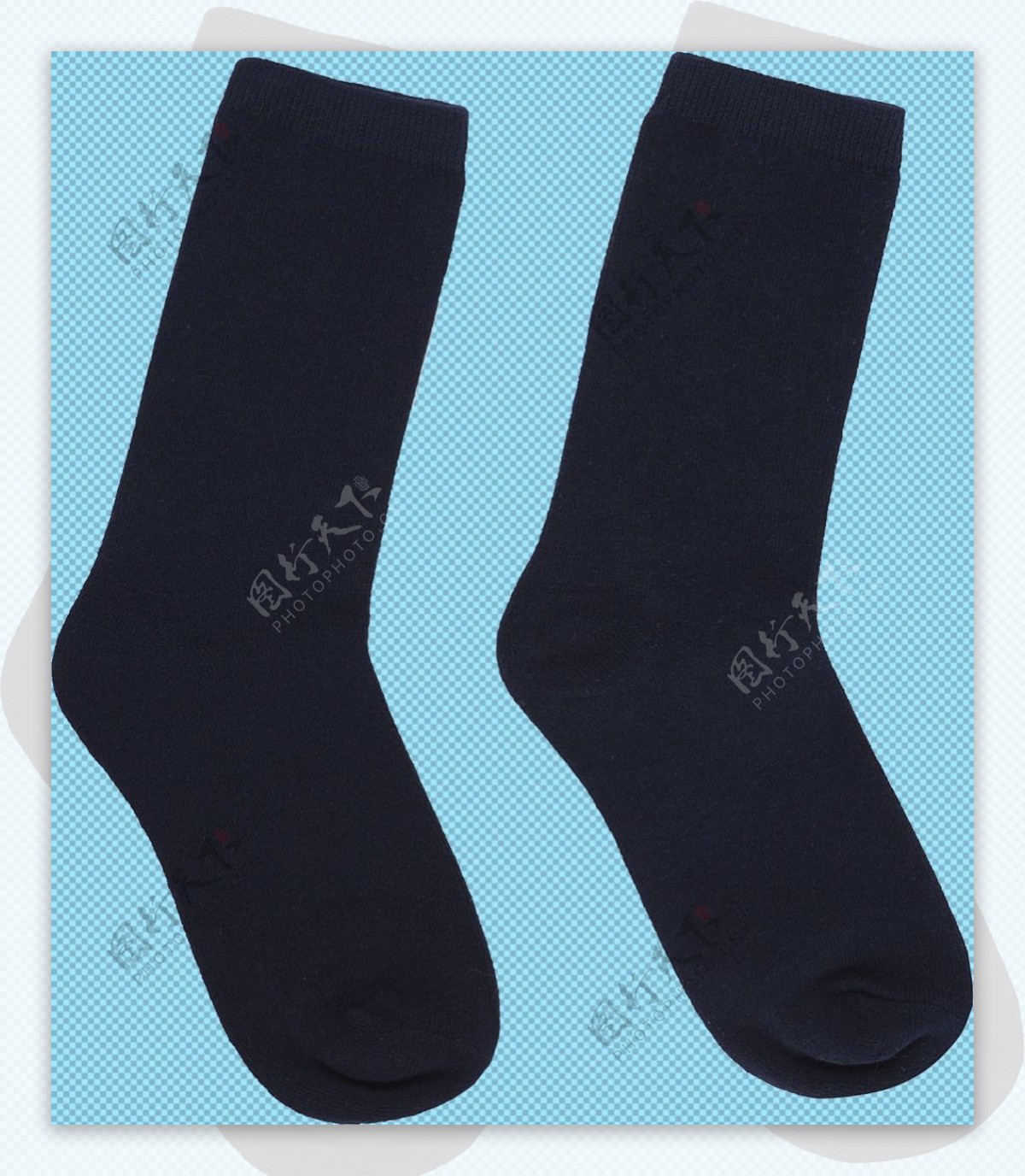 一双黑色袜子免抠png透明图层素材