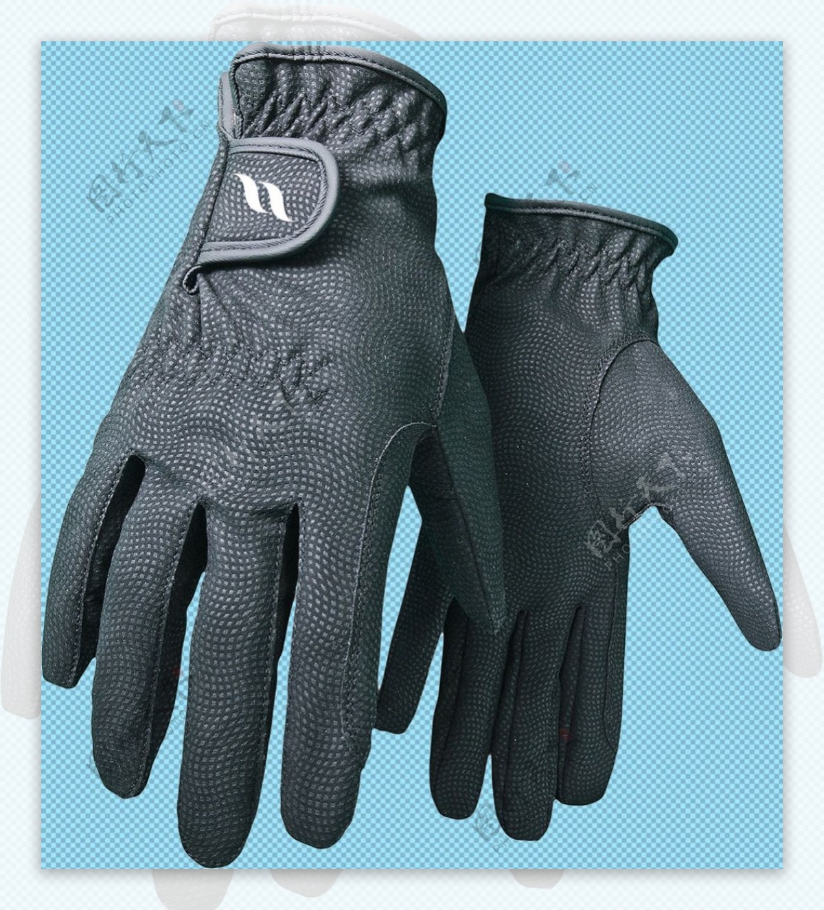黑色皮质手套免抠png透明图层素材