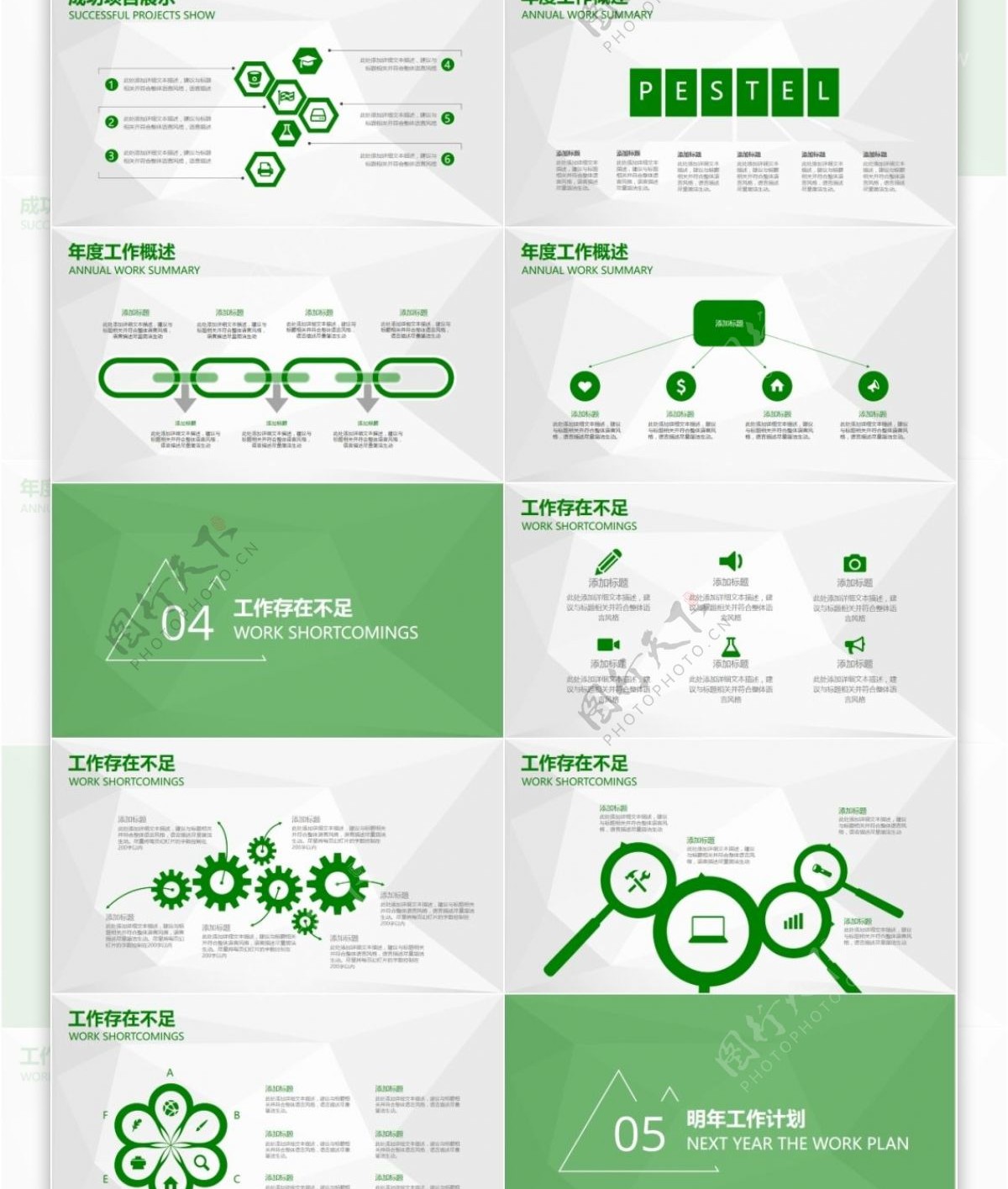 商务汇报工作总结PPT