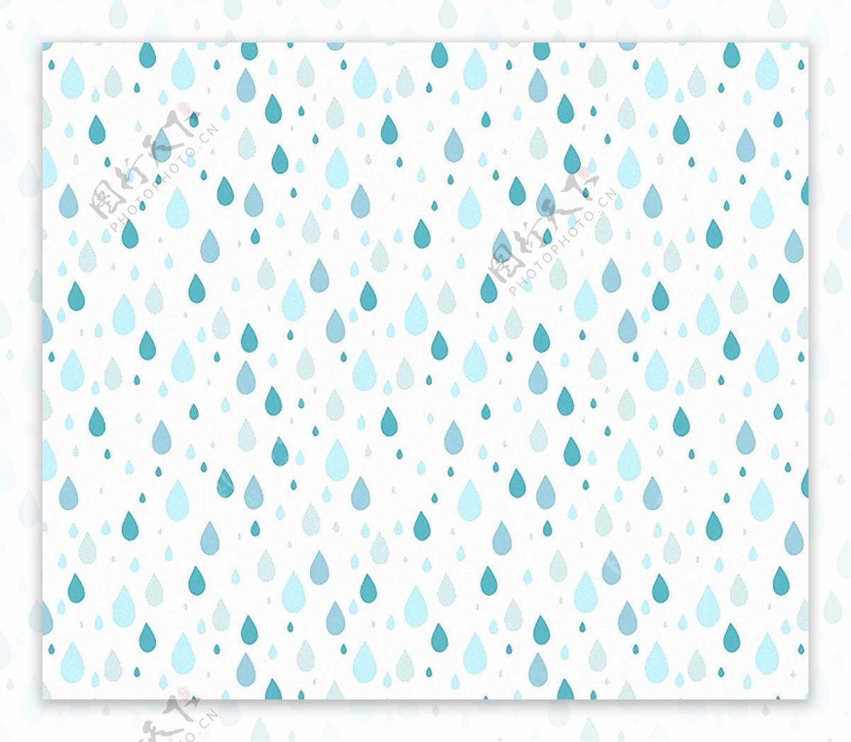 手绘蓝色密集雨滴免抠png透明素材