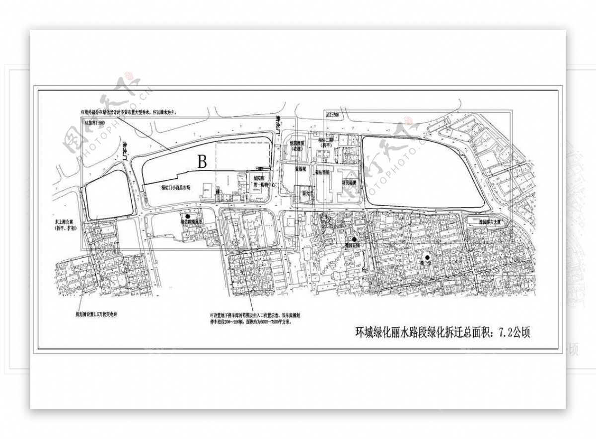 上海豫园古城公园施工原始文件图纸