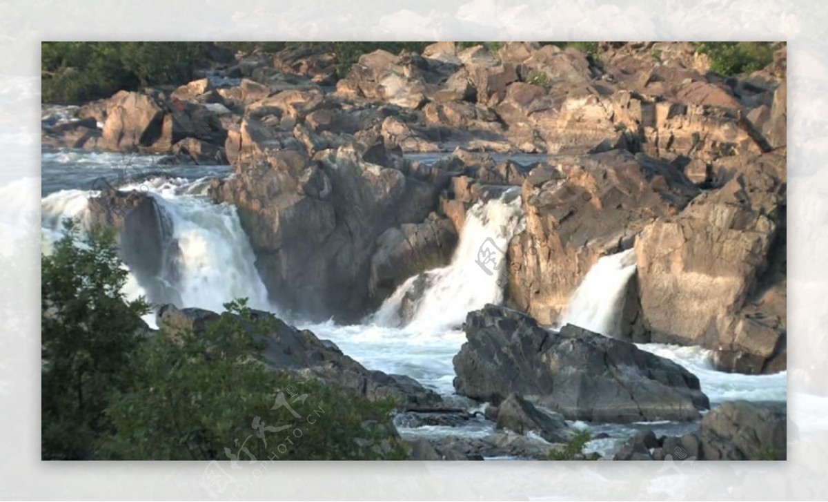 山石河流风景动态视频素材