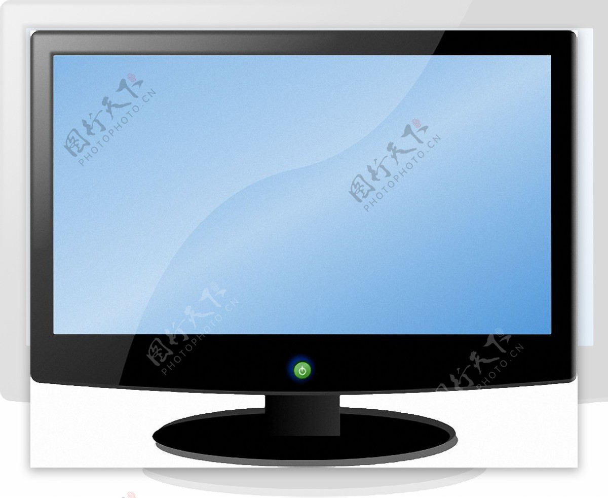 浅蓝屏幕显示器免抠png透明素材