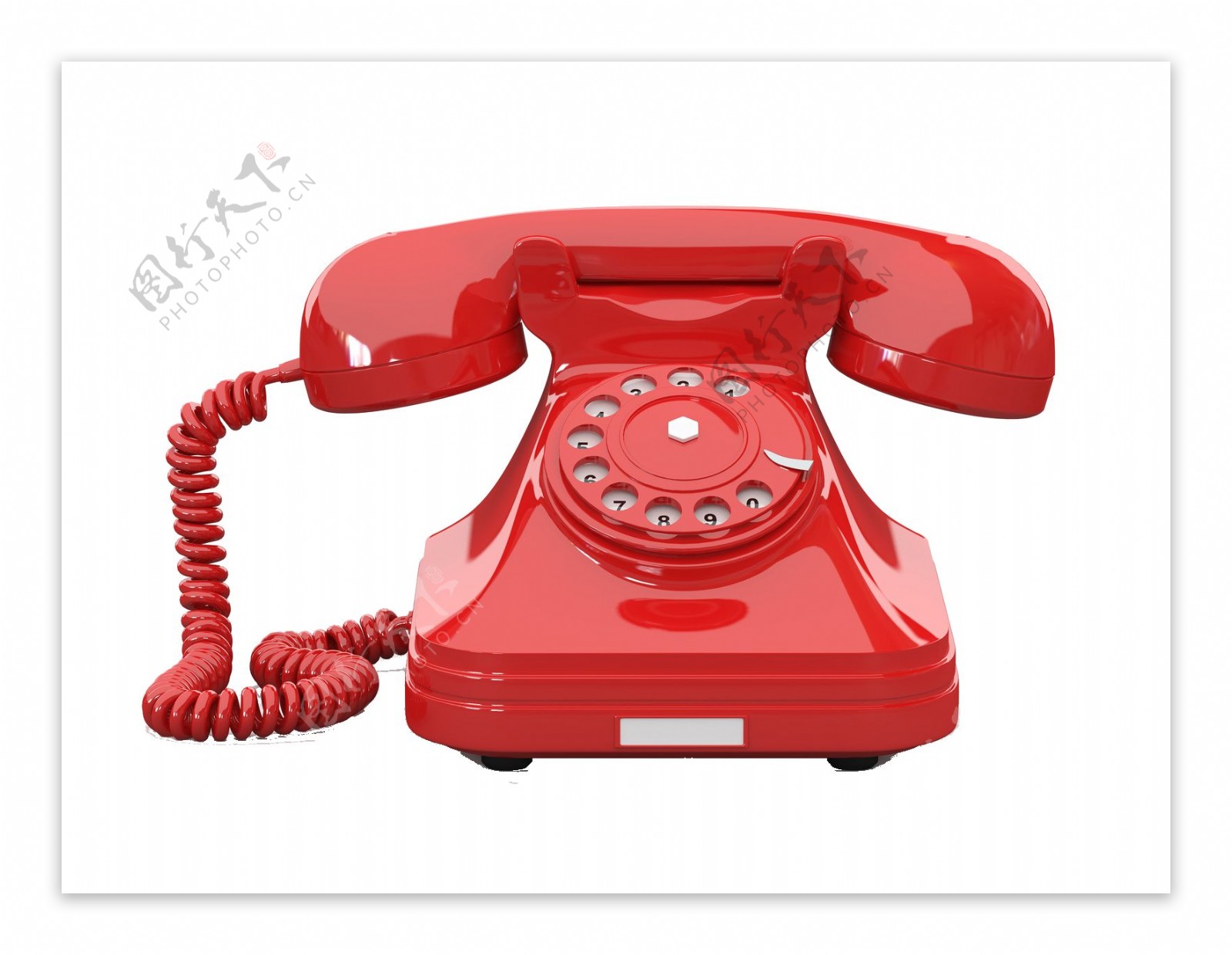 红色老式电话免抠png透明图层素材