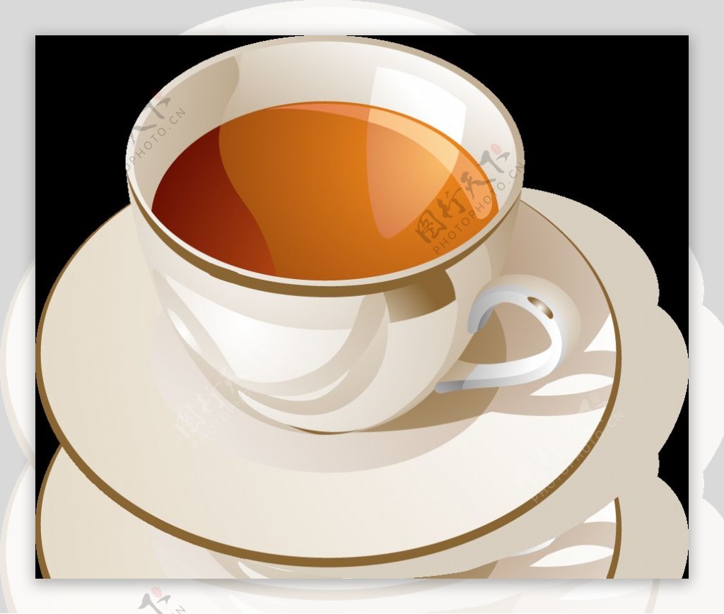 漂亮的茶杯免抠png透明图层素材
