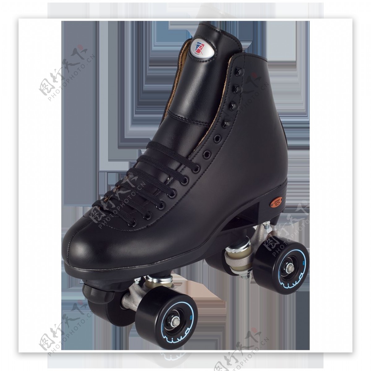 漂亮纯黑溜冰鞋免抠png透明素材