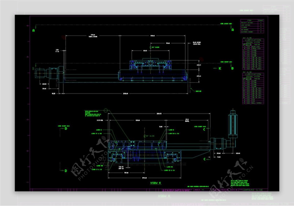 十字滑台CAD机械图纸