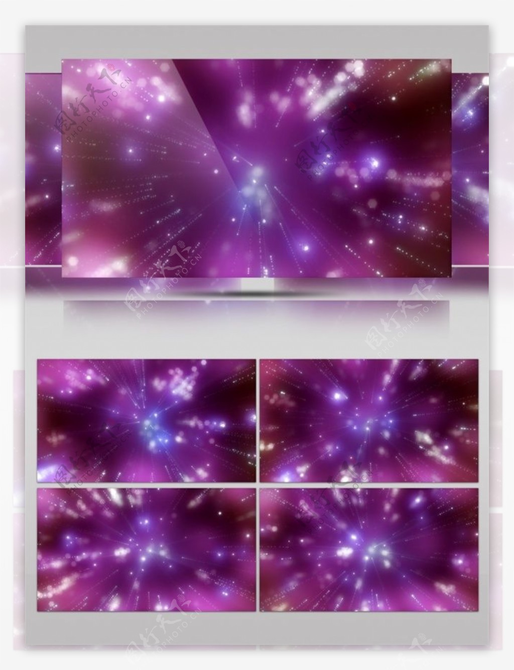 梦幻紫色唯美光效粒子高清视频素材
