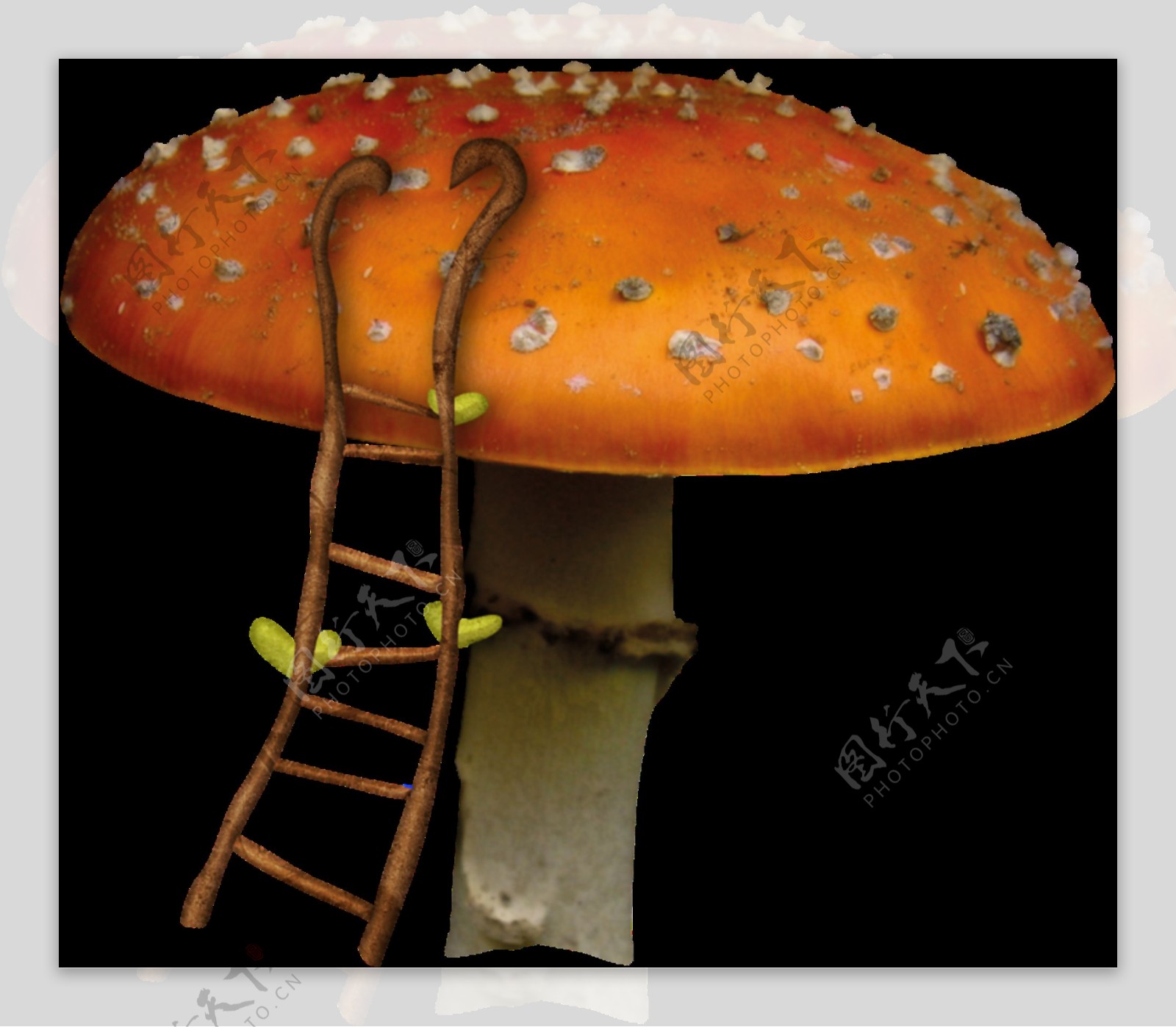 彩绘蘑菇塔图案设计