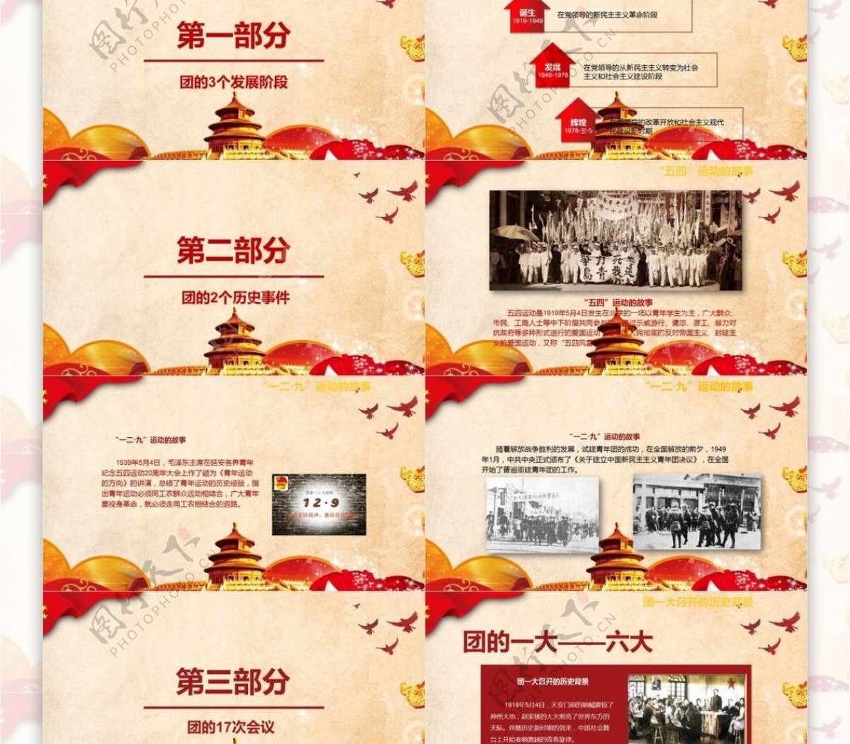 介绍学习中国共产主义青年团PPT模板范本