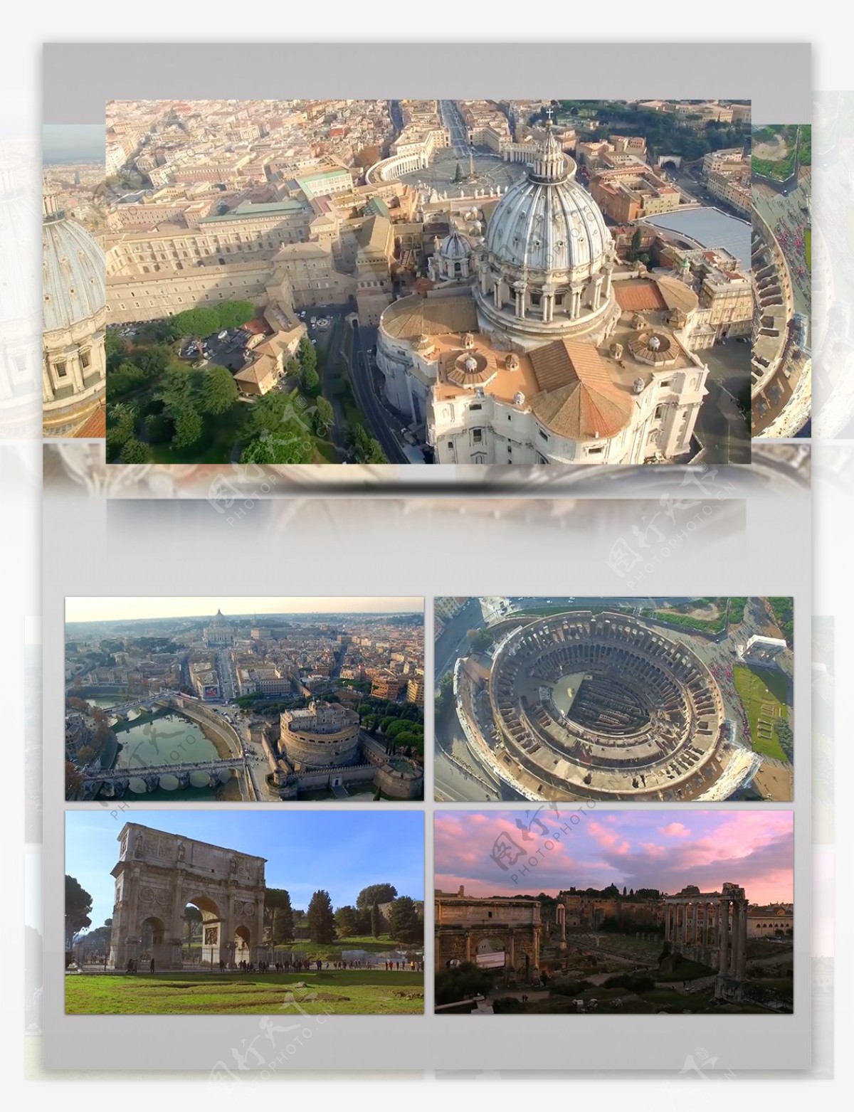 罗马城市景观无人机高清鸟瞰图