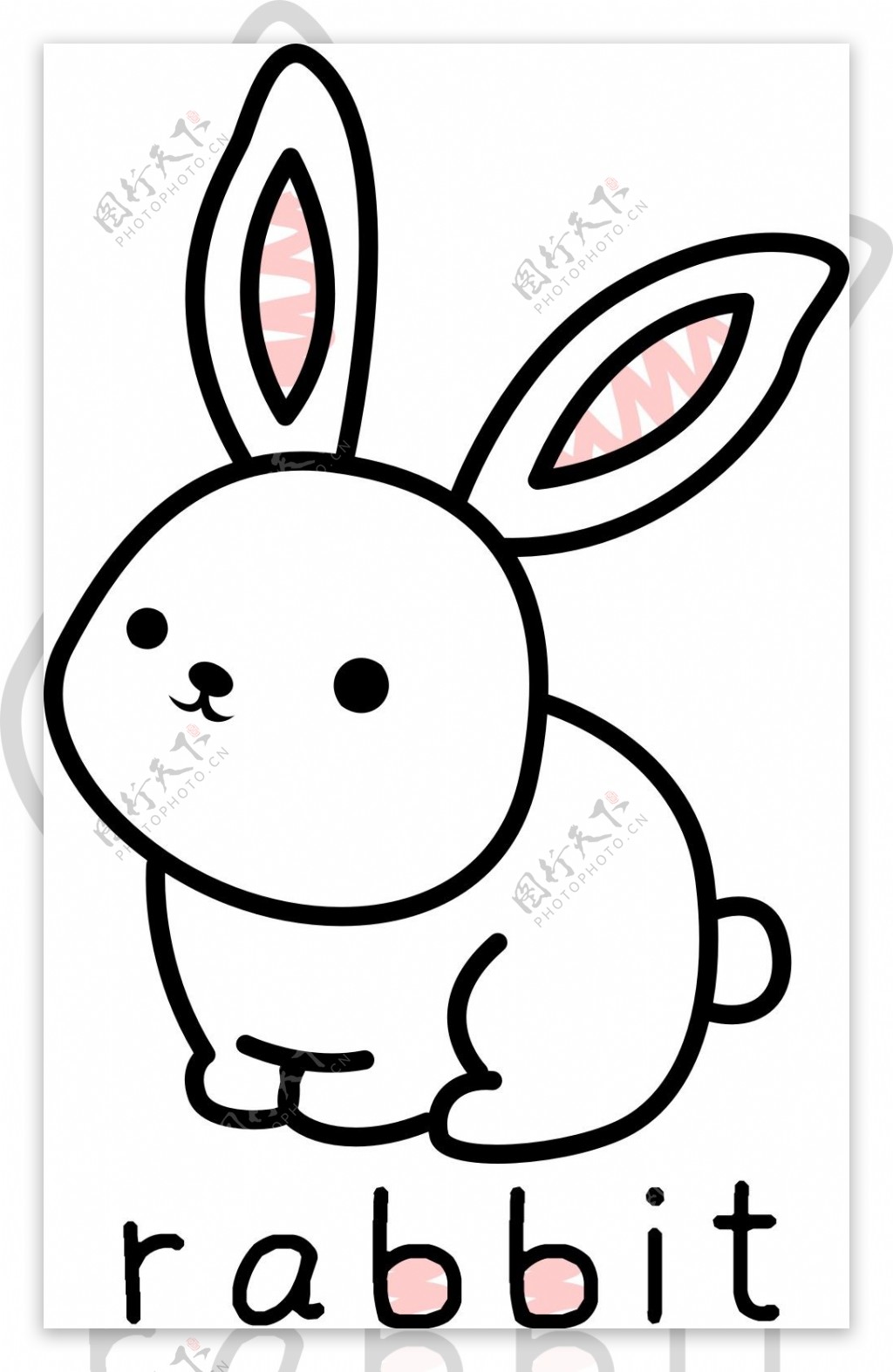 兔子卡通手绘CDR素材