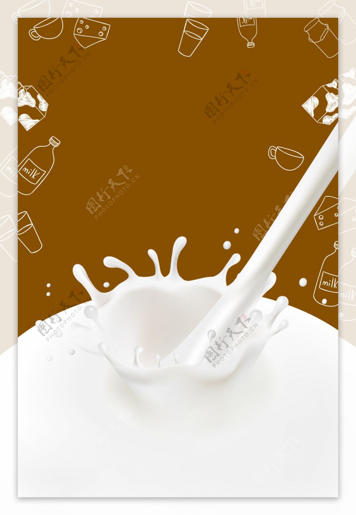 矢量酸奶牛奶奶制品美食背景