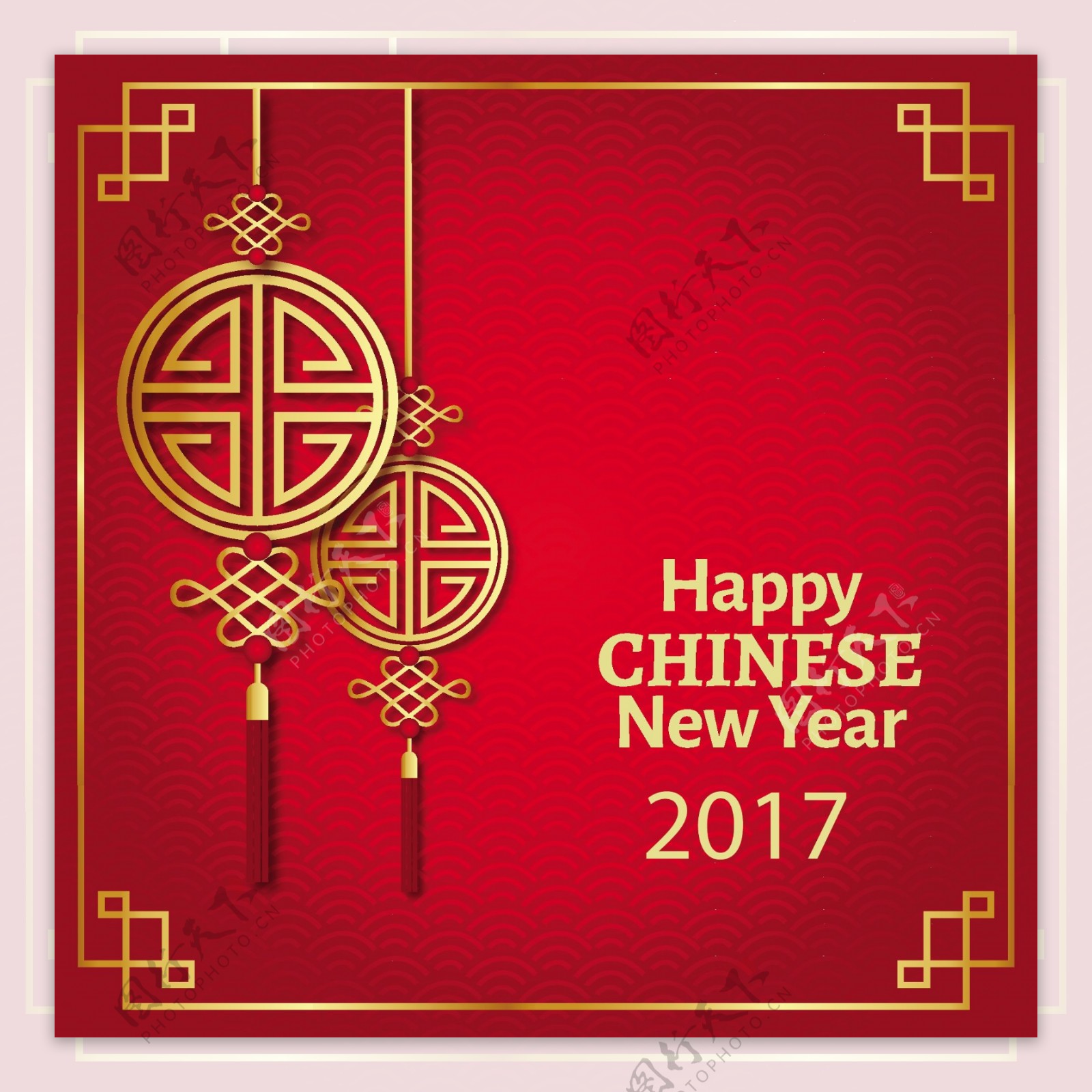 喜庆新年中国结素材