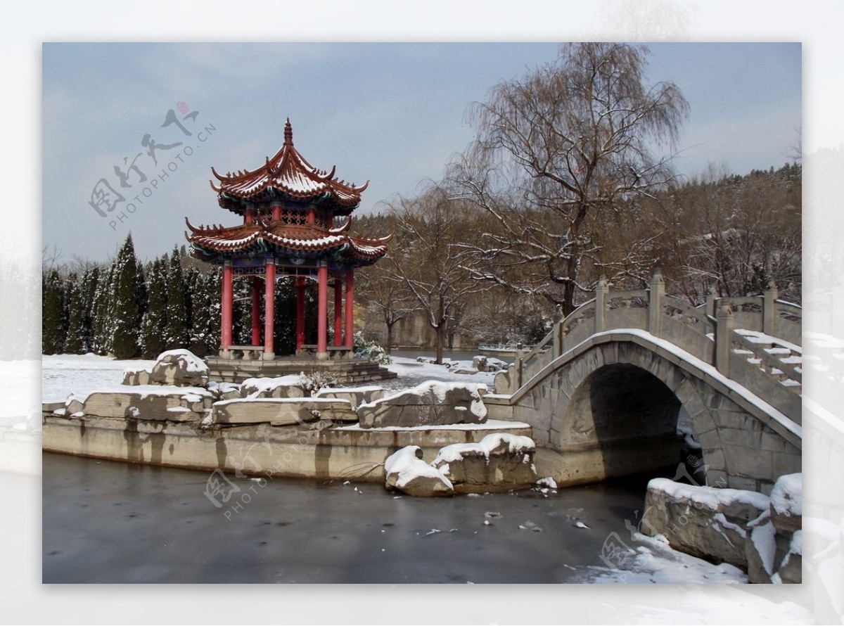 园林雪景