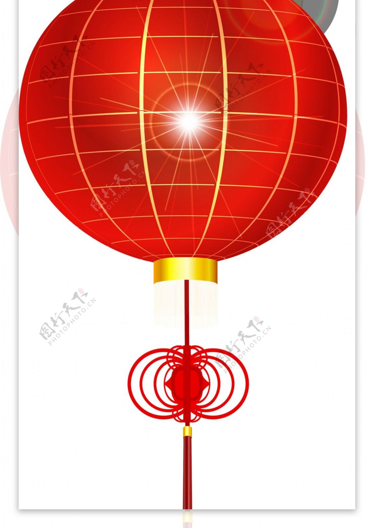 喜庆红色灯笼中国结节日元素