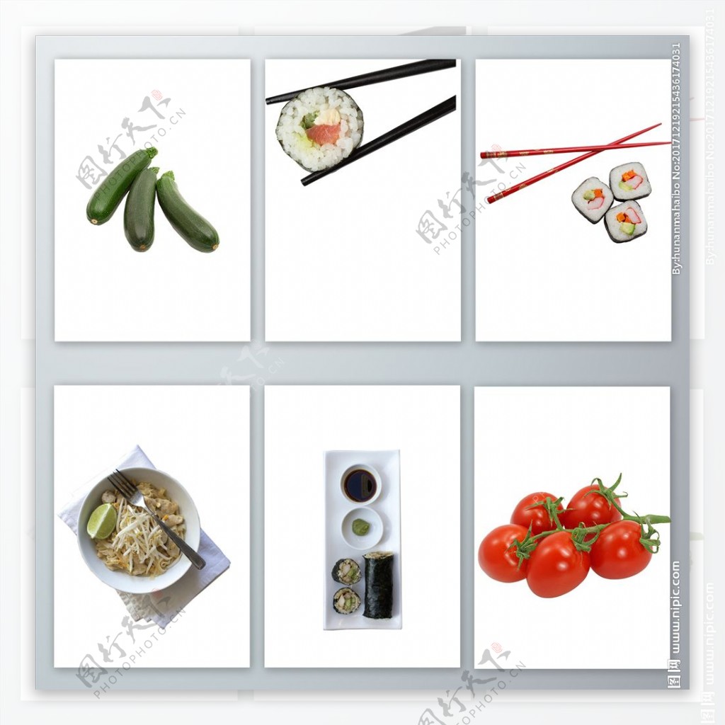 免抠日式寿司美食食材png素材