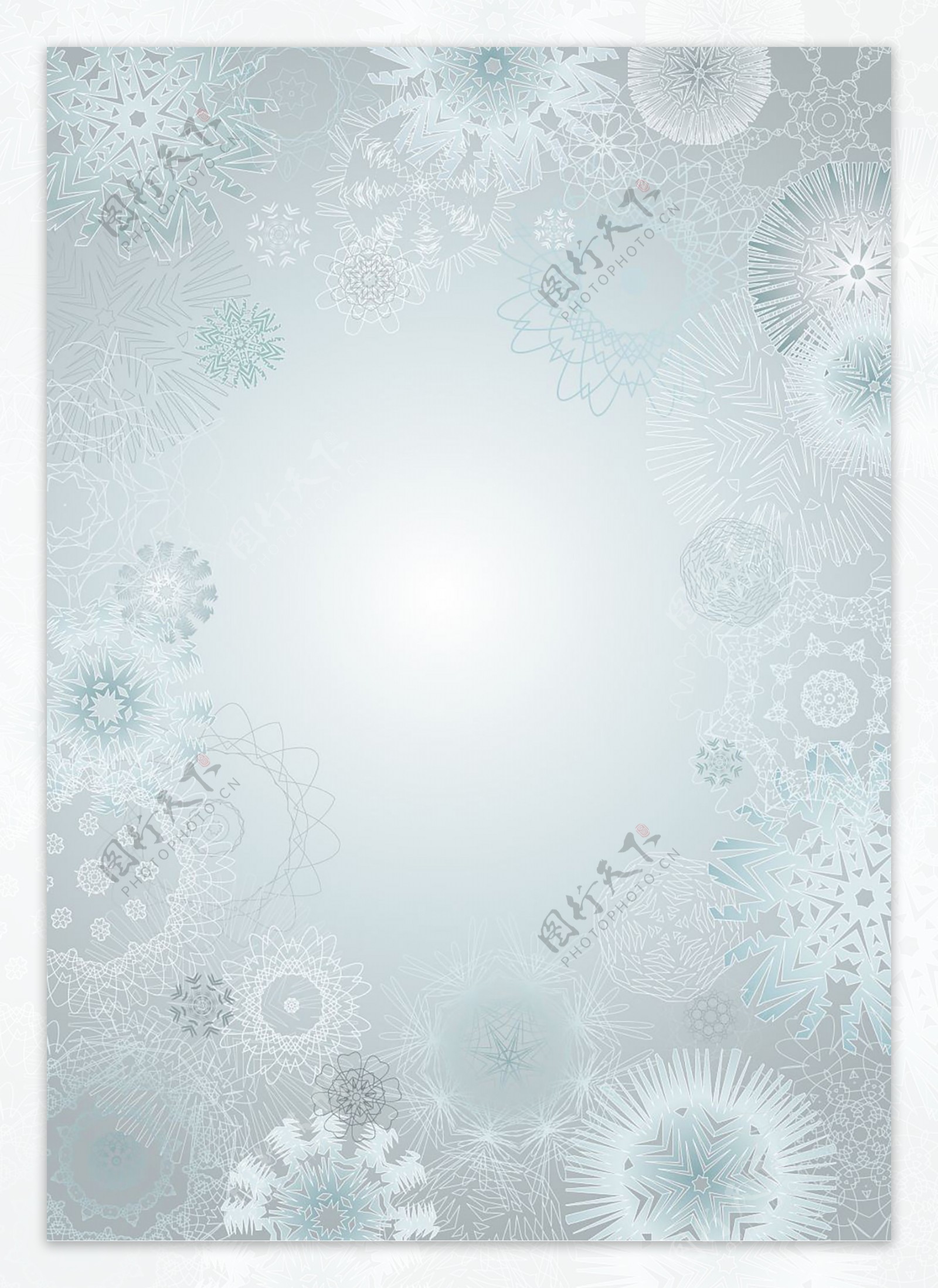 白色透明冰晶雪花图4