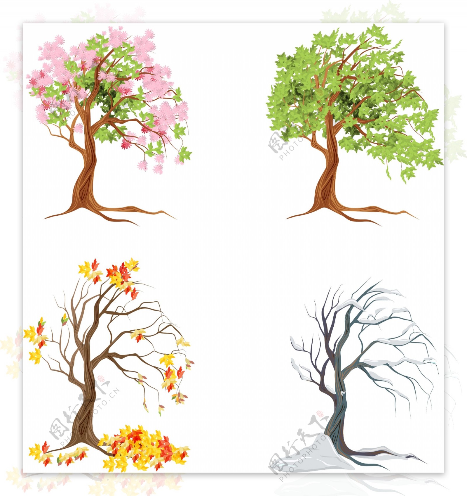 四季树设计图__树木树叶_生物世界_设计图库_昵图网nipic.com