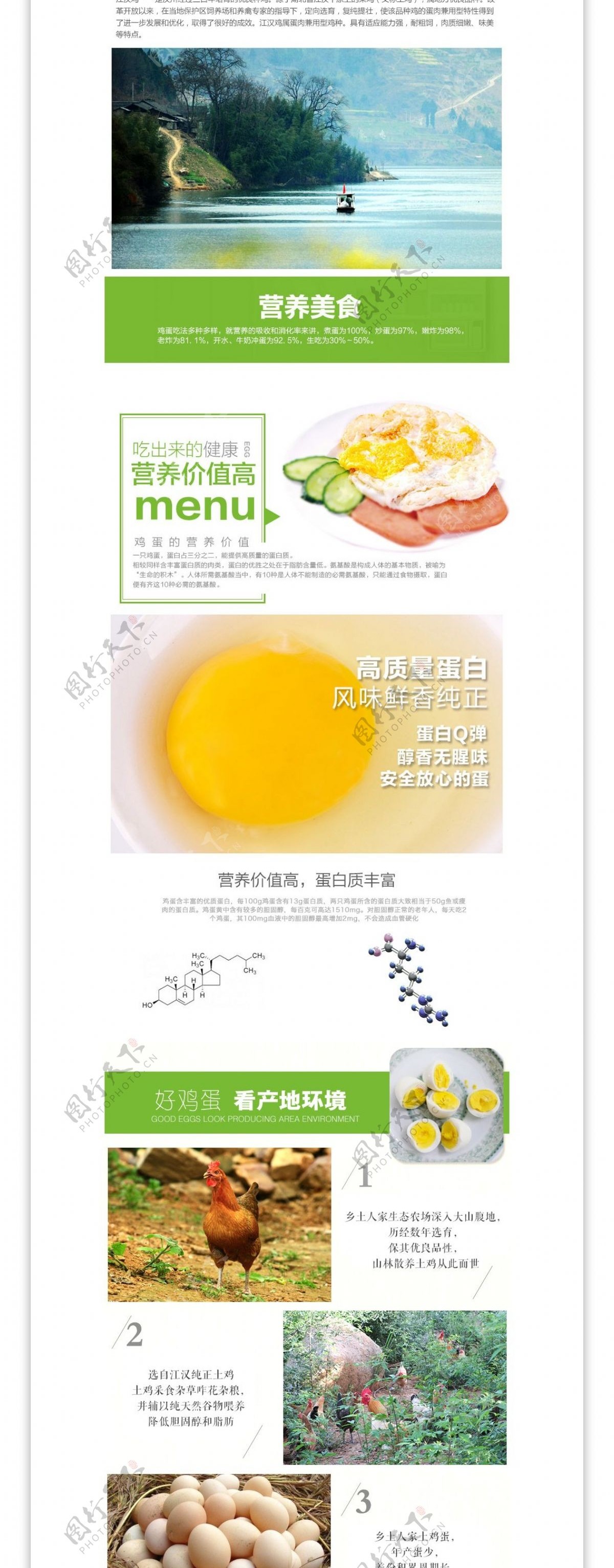 农产品土鸡蛋详情页模板