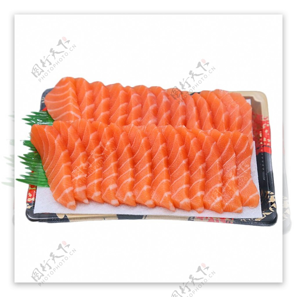 鲜美三文鱼刺身寿司料理美食产品实物