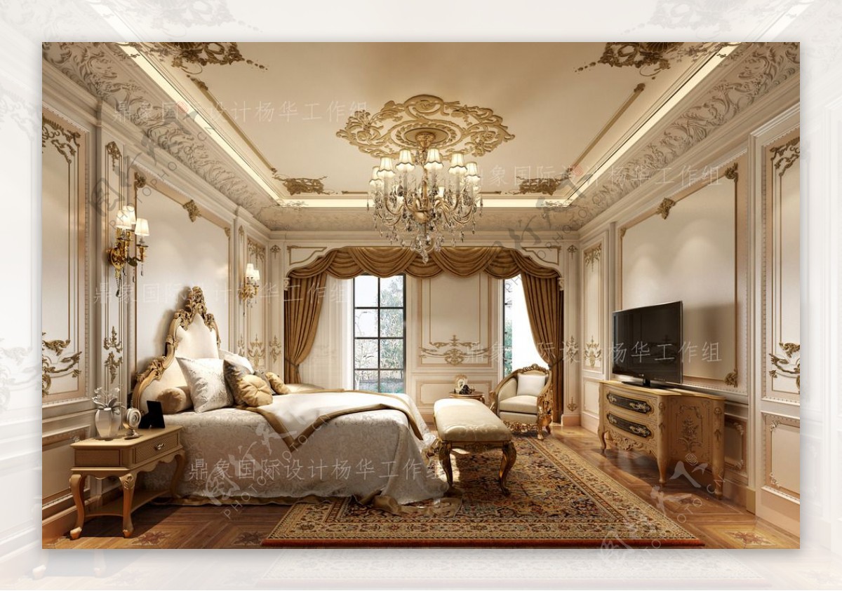 室内设计法式洛可可风格高贵典雅