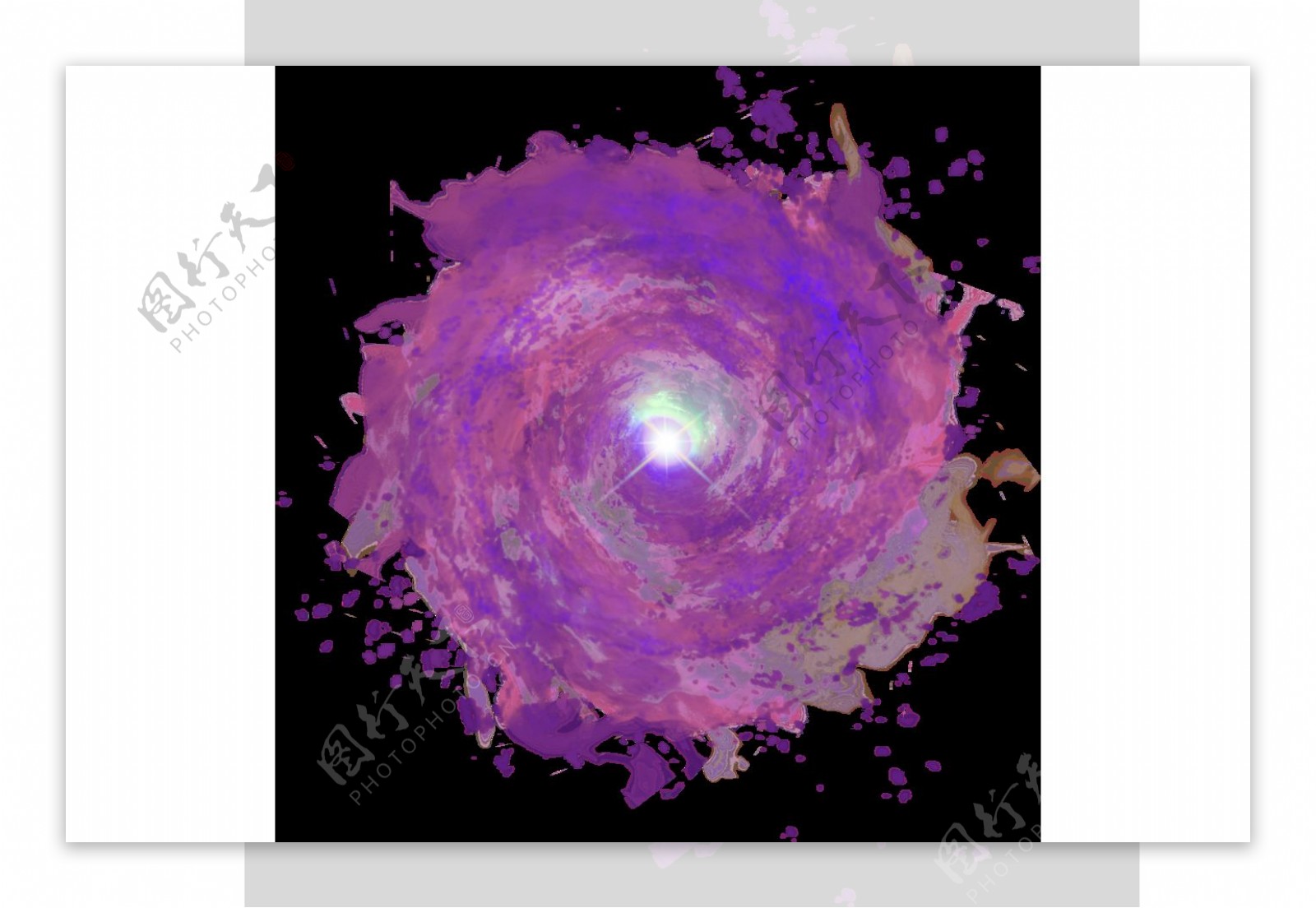 卡通紫色漩涡png元素