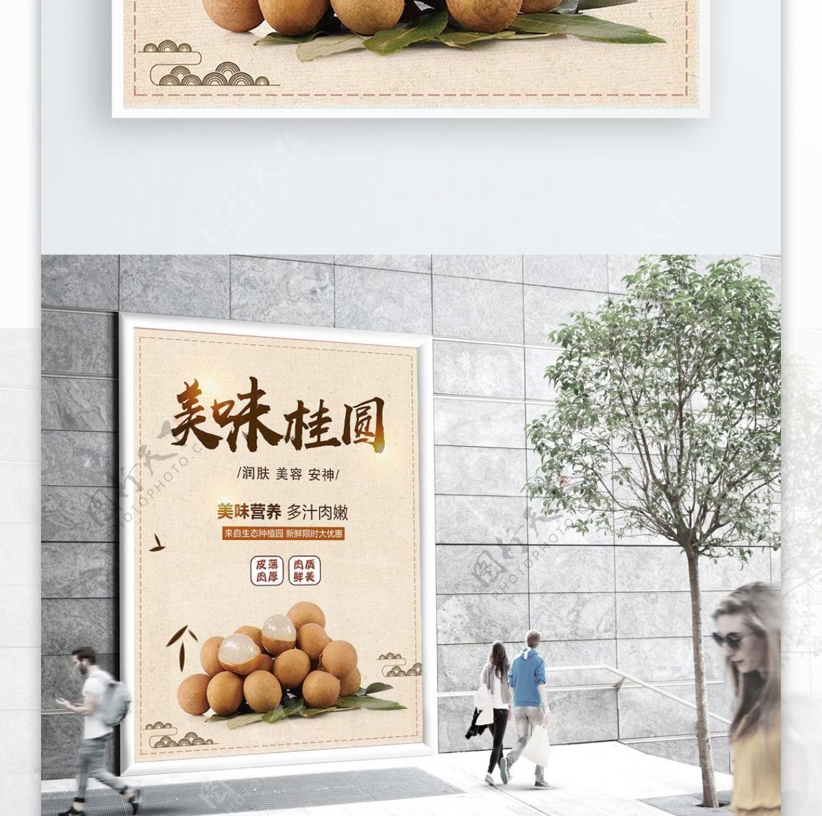 美味桂圆特产主题宣传海报