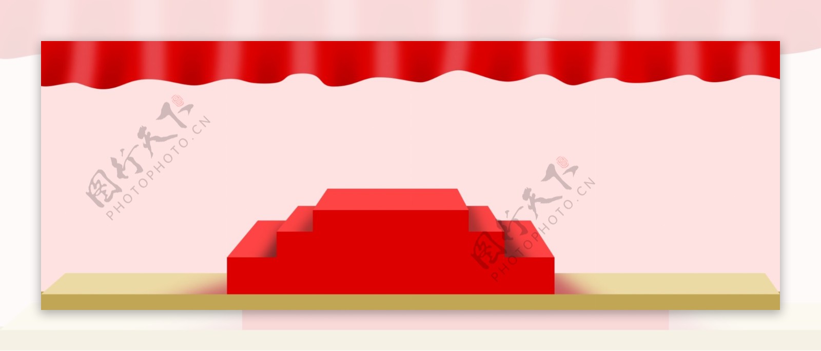 红色喜庆舞台背景