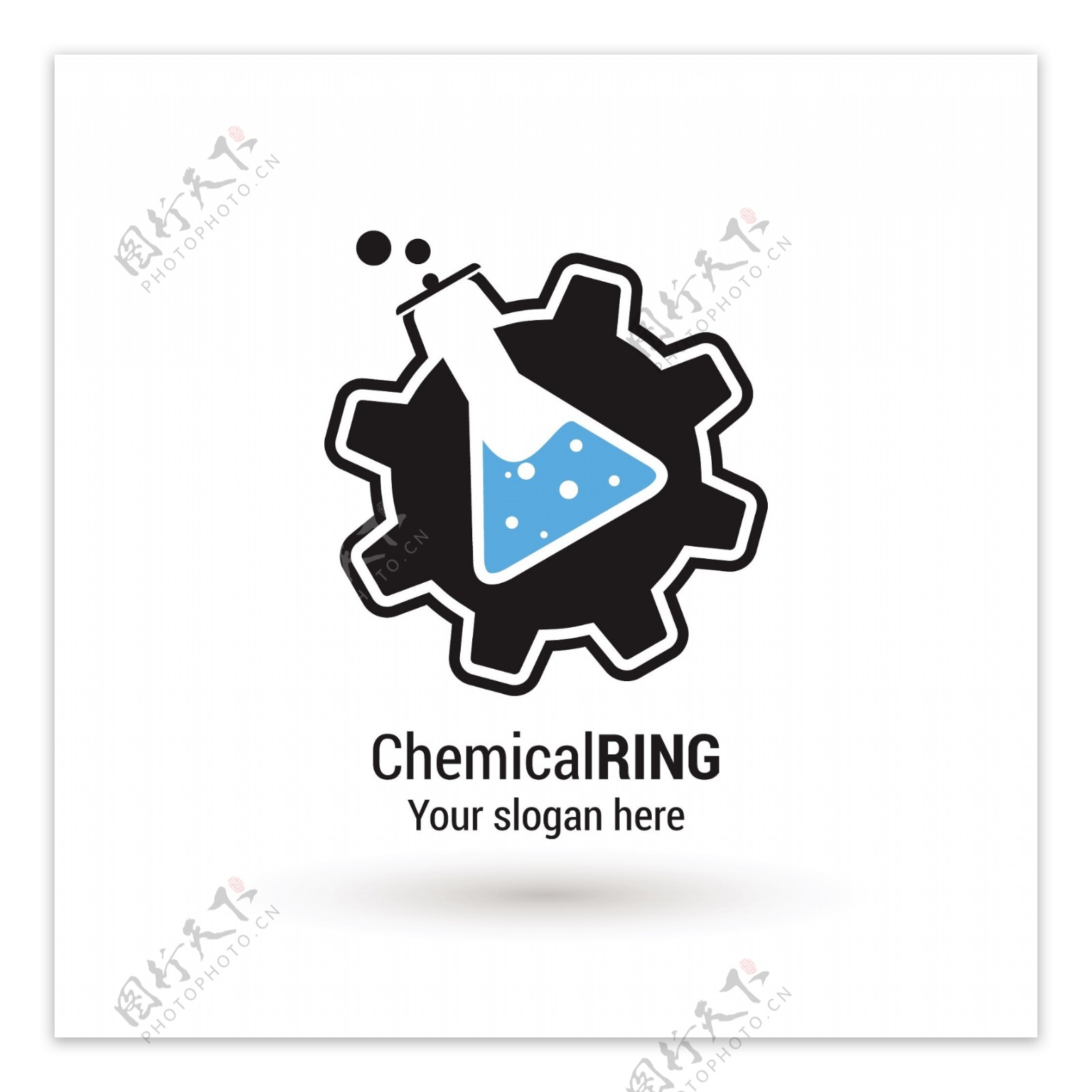 化学徽标logo模板