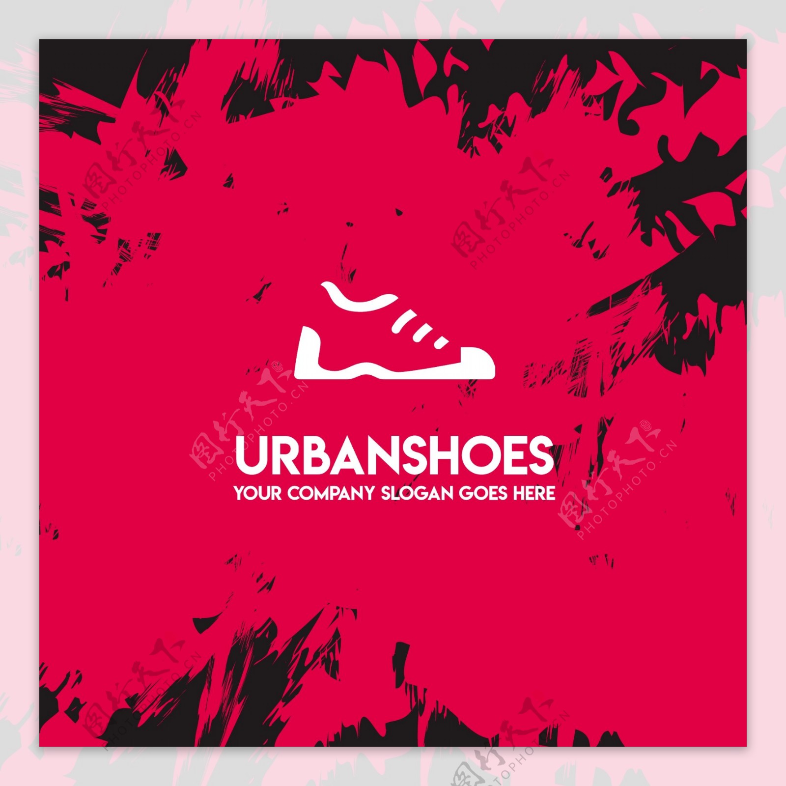 城市鞋子标志logo模板