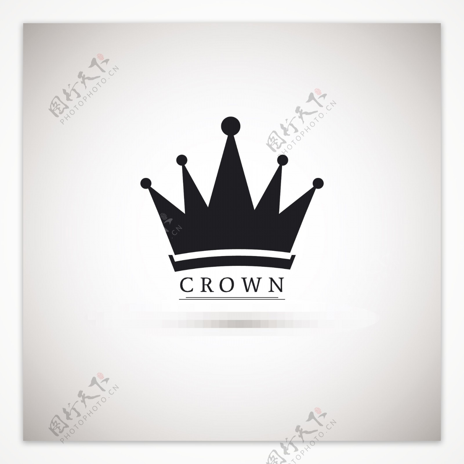 crown黑白简约风格的皇冠图标