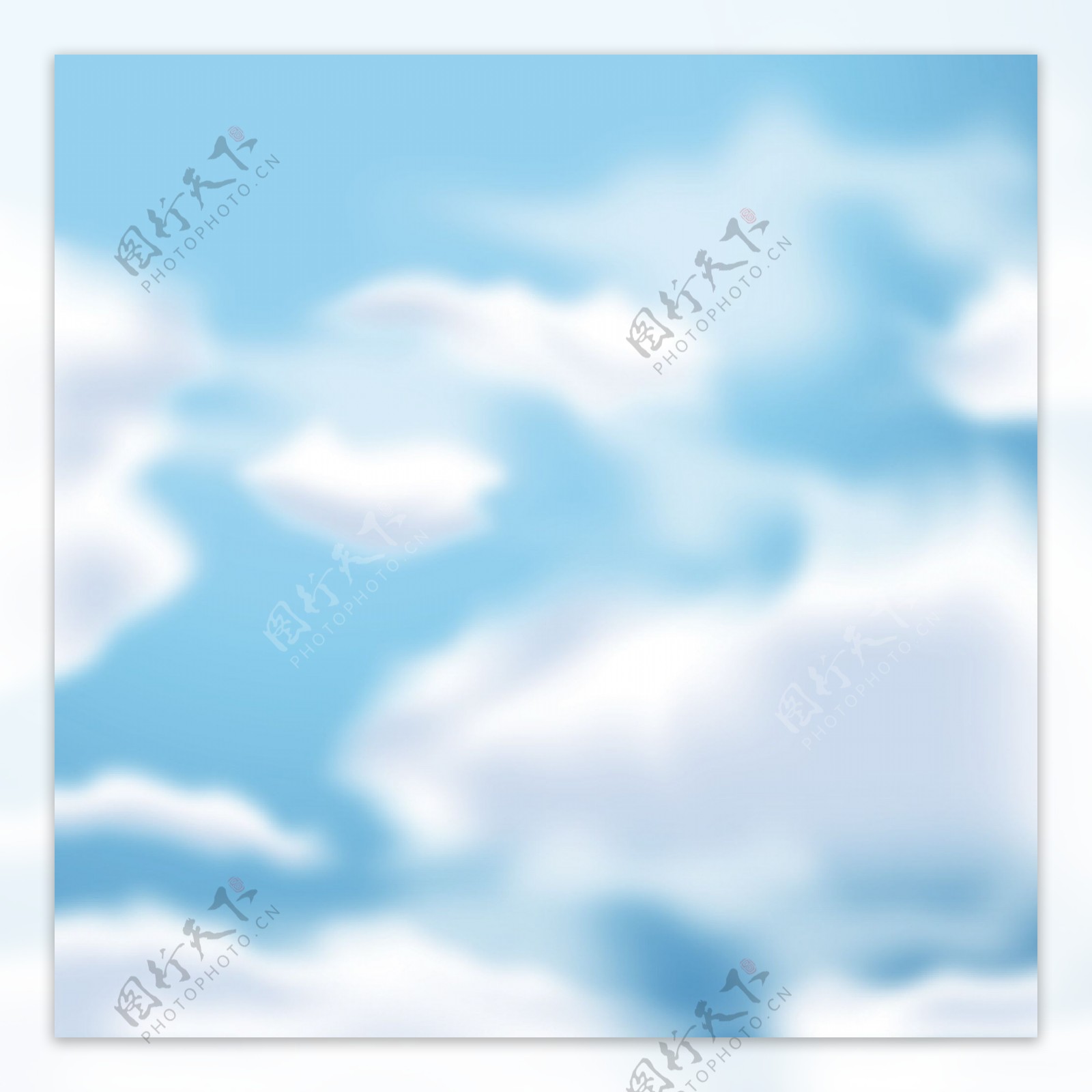 蓝天白云矢量图