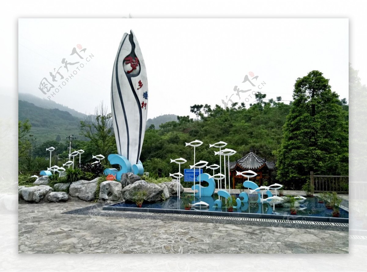 凉风梦乡渔村雕塑景观