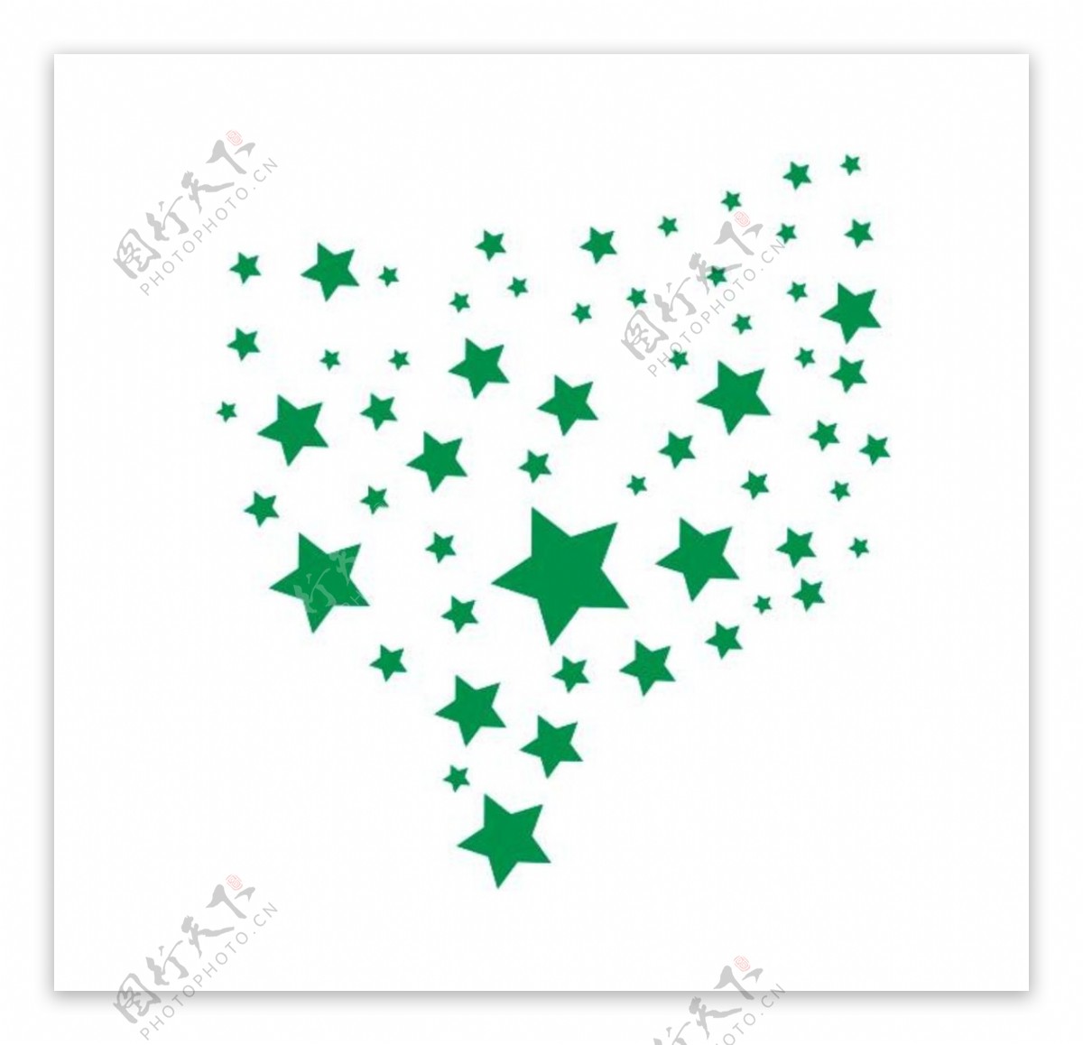 绿色星星云组合矢量图