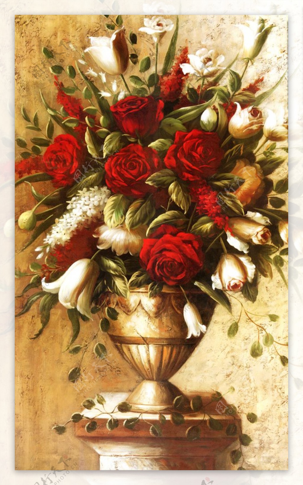 欧式复古花瓶花卉