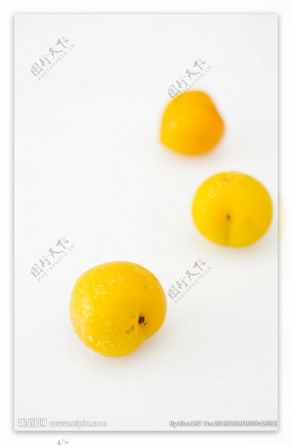 黄李子李子水果黄色圆形
