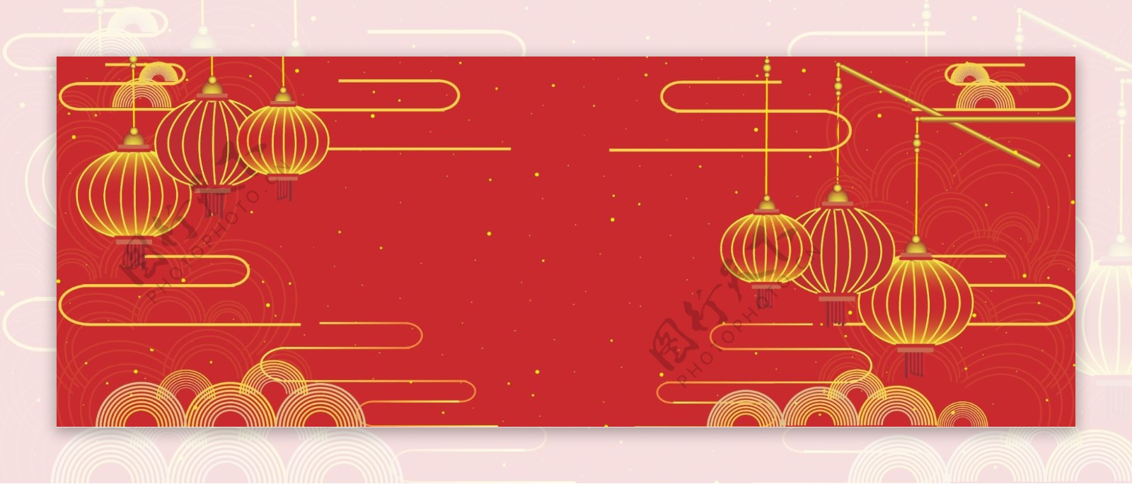 中国风新年喜庆红色背景图