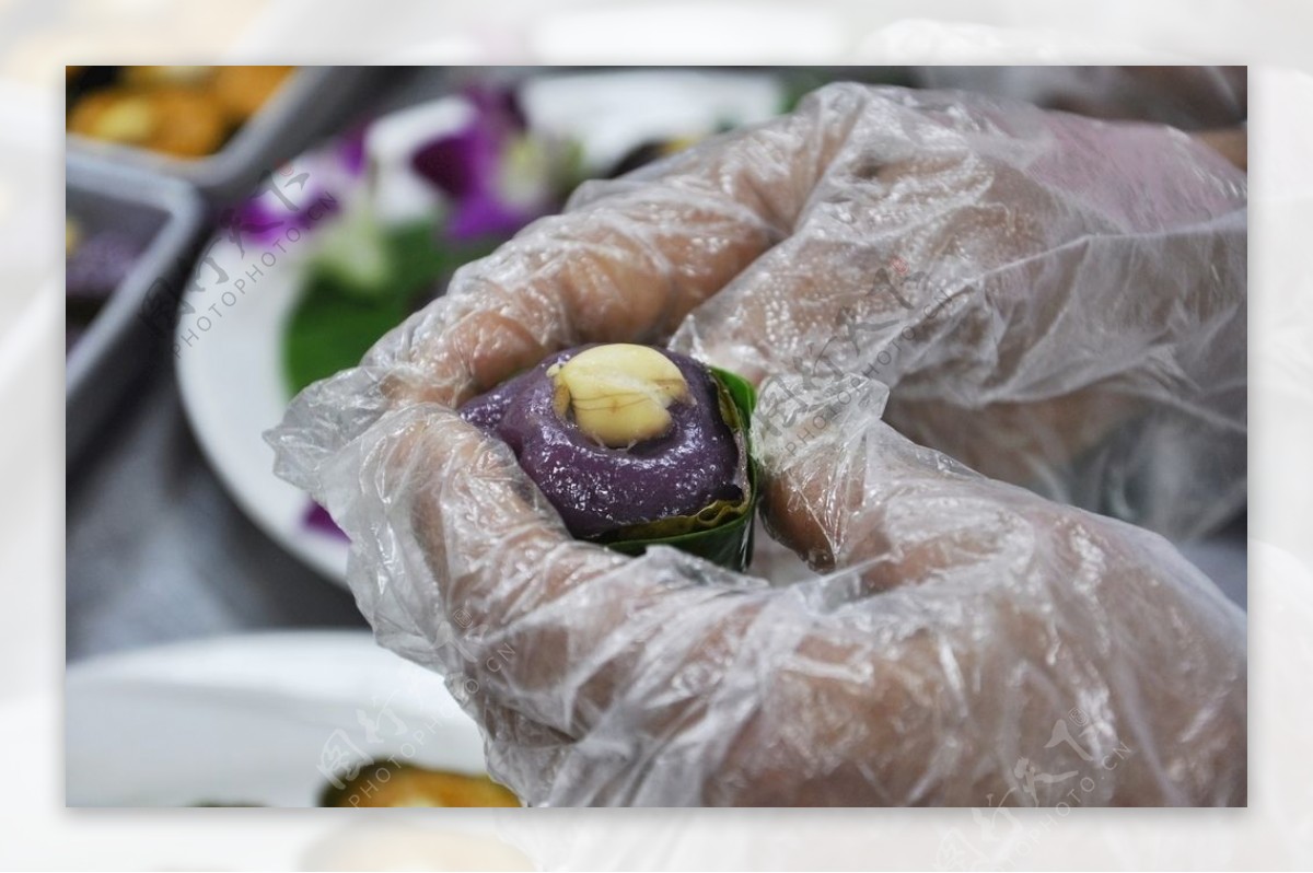 泰国紫米小吃紫米糕