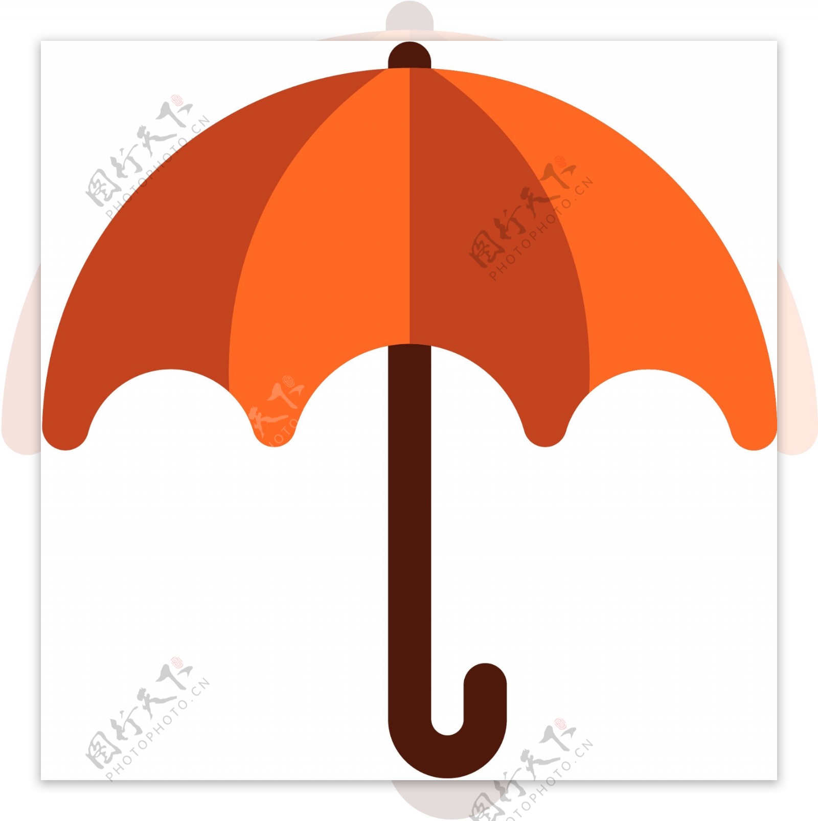 立秋时节下雨天可爱卡通雨伞元素