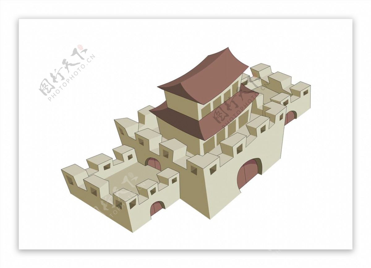 中式古城楼建筑