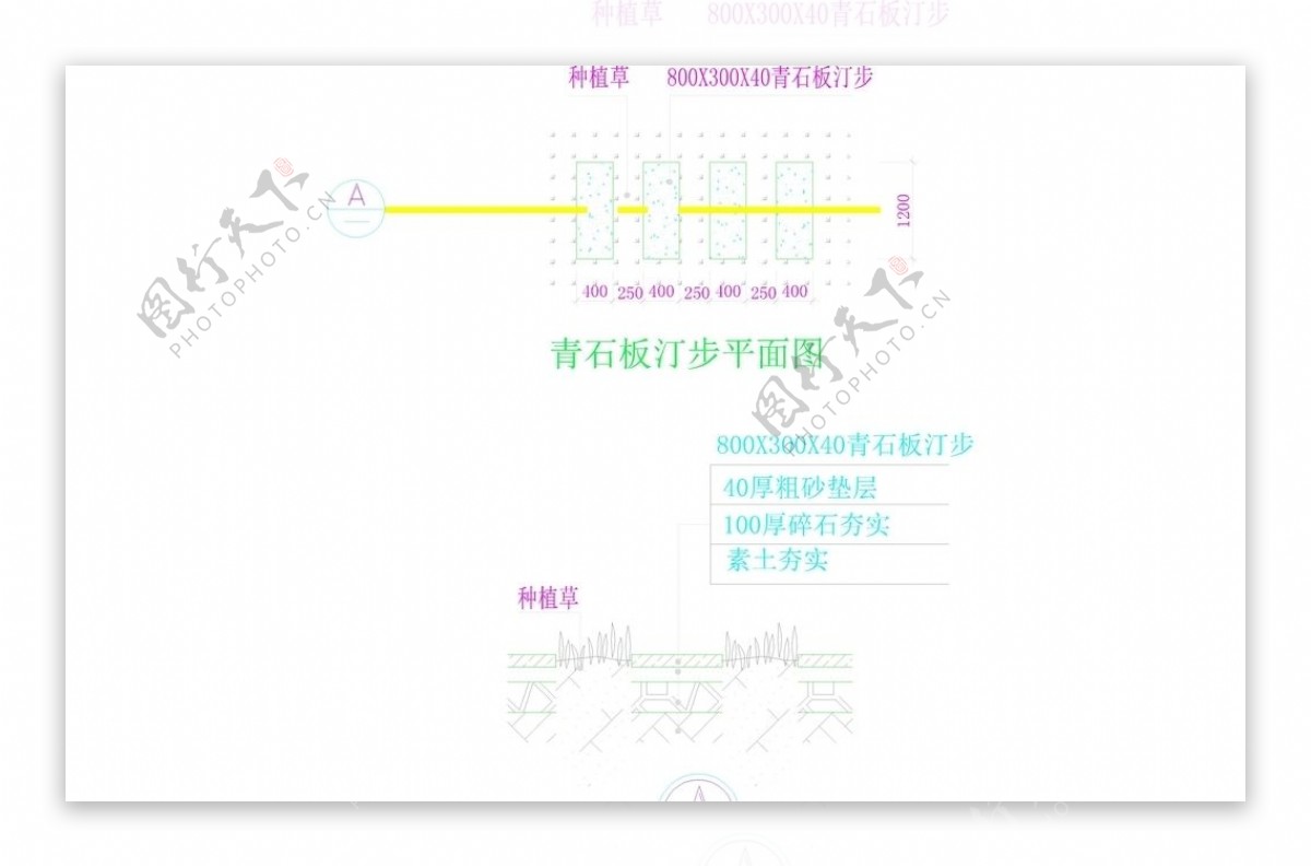 CAD公园绿化桥路道路绿化